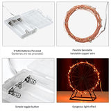 Ariceleo Mini Halloween Fairy Lights Battery Operate, 4 Pack Copper Wire Night Lights 3*AAA Battery Powered Led Starry Fairy String Lights for Bedroom, Christmas, Party, Decoration(5m/16ft Orange)