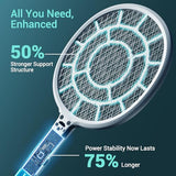 YsChois®, Electric Fly Swatter 2 Packs- Bug Zapper Racket with Powerful Grid - Easy to Use, Lightweight - Indoor & Outdoor Use - Empirical Use Tips (included) - AA Battery Required(Not included)