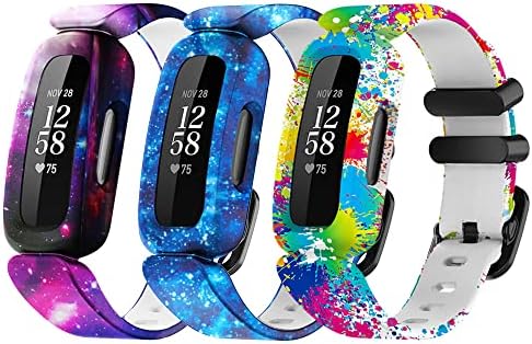 Ace 3 Floral Bands Replacement for Fitbit Ace 3 Watch Band, Skin-Friendly Colorful Pattern Ace 3 Watchband Straps Wristband Bracelet Band Ace 3 Waterproof Accessories [3 Pack]