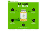 Antler Farms – 100% Pure New Zealand Beef Tallow - Grass Fed, Pasture Raised, Top Grade, Purified And Filtered, Natural Beef Tallow - 200 Softgels, 500mg