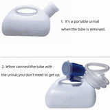 YUMSUM 3000ML Large Male Urinal Portable Mens Potty Pee Bottle Collector Travel Toilet 66” Long Tube (White with hose)