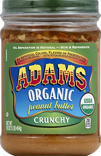Adams Organic Crunchy Peanut Butter, 16 Ounces
