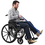 Sammons Preston Leg Lifter Strap, 41" Rigid Leg Strap with Webbed Loops for Hand & Foot, Easy to Use Leg Lift Assist & Riser for Getting In & Out of Beds, Cars, Wheelchairs