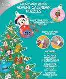 Ceaco - Disney's 100th Anniversary – Mickey And Friends – 12 Days Of Christmas Advent Calendar Puzzles – Eleven 100 Piece Mini Ornament Jigsaw Puzzles And One 300 Piece Christmas Tree Jigsaw Puzzle – 1,400 Total Pieces