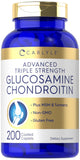 Carlyle Glucosamine Chondroitin MSM Turmeric | 4050 mg | 200 Count | Advanced Triple Strength Supplement | Non-GMO & Gluten Free
