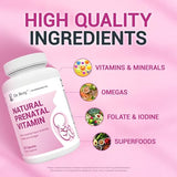 Dr. Berg Natural Prenatal Vitamins for Women (Pregnant & Nursing) - Prenatal Vitamins with Folic Acid, Vitamins, Minerals, Omegas, &11 Powerful Superfoods - Womens Prenatal Multivitamin - 60 Capsules