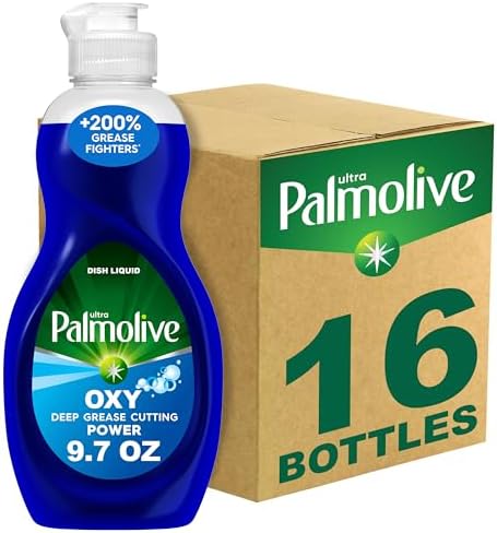 Palmolive Ultra Liquid Dish Soap, Oxy Power Degreaser, Blue, 9.7 Fl Oz (16 pack)