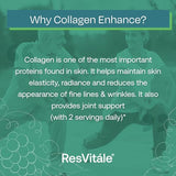 ResVitále Collagen Enhance - Beauty Supplement with Hyaluronic Acid & Resveratrol - 120 Capsules