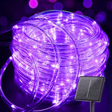 Brightown Solar String Lights Outdoor, 39FT 100 LED Halloween Solar String Lights with 8 Modes, Halloween Decoration Outdoor, Waterproof Solar Rope Lights for Outside Tree Yard Christmas Party, Purple