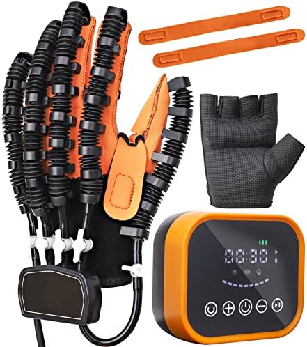Rehabilitation Robot Gloves Upgrade Hemiplegia Hand Stroke Recovery Equipment with USB Chargeable and Strength Adjustment