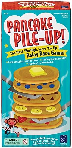 Educational Insights Pancake Pile-Up, Sequence Relay Board Game for Preschoolers, for 2-4 Players, Gift for Kids Ages 4+