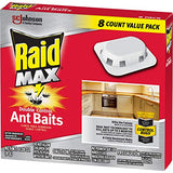 Raid Max Double Control Ant Baits, 8 CT 0.28 Ounce (Pack of 2)
