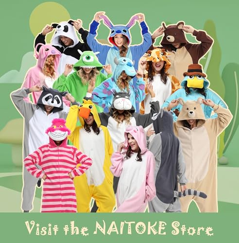 NAITOKE Adults Animal Onesie Halloween Costumes Cosplay Pajamas Red Yellow