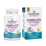 Nordic Naturals Complete Omega, Lemon Flavor - 60 Soft Gels - 565 mg Omega-3 - EPA & DHA with Added GLA - Healthy Skin & Joints, Cognition, Positive Mood - Non-GMO - 30 Servings