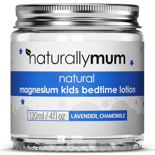 NATURALLY MUM - Magnesium Lotion for Kids & Babies [NATURAL & SAFE] - Juniors Bedtime Lotion - Magnesium Cream for Kids & Babies - Magnesium Lotion for Sleep Kids & Toddlers - Lavender & Chamomile