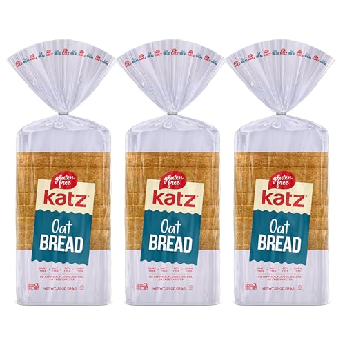 Katz Gluten Free Oat Bread | Dairy Free, Nut Free, Soy Free, Gluten Free | Kosher (3 Packs of 1 Sliced Loaf, 21 Ounce Each)