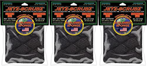 The Original Magic Jetz Scrubz J27 Scrubber Sponge Rectangle, Pack of 3