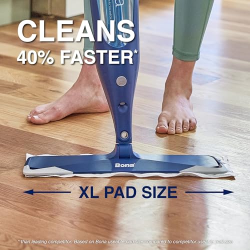 Bona Multi-Surface Floor Cleaning Pads - 18 Refills - Heavy-Duty, Disposable, Microfiber Pads for Easy Floor Cleaning