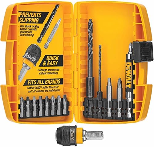 DEWALT DW2513 Rapid Load 15 Piece Drilling and Driving Set in Plastic Case