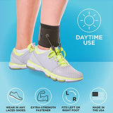 BraceAbility AFO Foot Drop Brace - Adjustable Soft Ankle Foot Orthosis Drop Foot Brace for Men and Women, Walking with Shoes, Toe Lifter Support, Dorsiflexion Assist Brace Fits Left or Right (S/M)