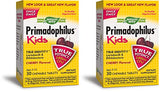 Nature's Way Primadophilus Kids 3 Billion CFU, 30 Cherry Flavored Chews, for Kids Ages 2-12, Pack of 2