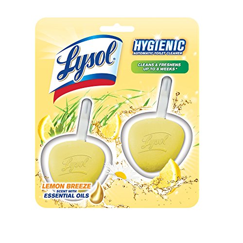 Lysol Automatic In-The-Bowl Toilet Cleaner, Cleans and Freshens Toilet Bowl, Lemon Breeze Scent, (Pack of 8)