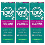 Tom's of Maine Fluoride-Free Antiplaque & Whitening Natural Toothpaste, Spearmint, 4.5 oz. 3-Pack