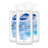 Dial Clean + Gentle Body Wash, Fragrance Free, 23 fl oz (Pack of 3)