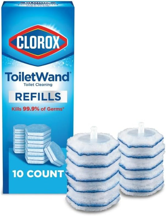 CLOROX ToiletWand Toilet Cleaning kit, (10 Toiletwand Refills Count)