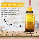 2 Pack Reusable Fly Trap Bottle with Bait, Ranch Fly Trap, Fly Traps Outdoor, Fly Catcher Fly Killer Fly Jar for Flying Insect, Gnat, Mosquito