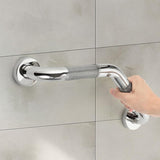 Grab Bars for Bathtubs and Showers- 1-1/4 x 16" Angled Shower Grab Bar for Seniors Knurled Stainless Steel Handicap Grab Bars for Wall (Polished Nickel, 1 Pack)