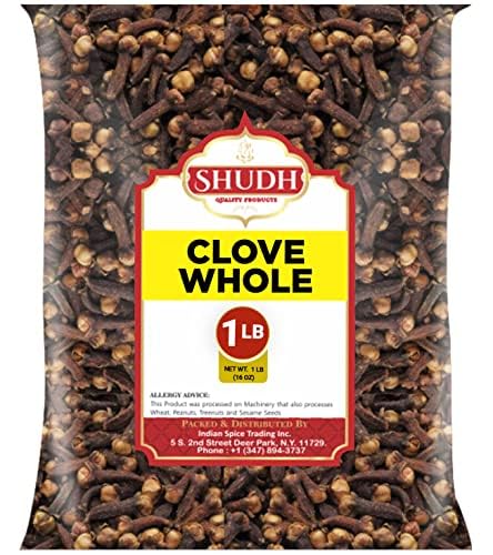 Indian Spice CLOVE WHOLE 1 LB | 16 oz | Laung | Great for Food, Tea, Pomander Balls and Potpourri, Hand Selected, Spice ~ All Natural | NON-GMO | Vegan | Gluten Friendly | Indian Origin (1 LB)
