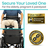 Vive Wheelchair Seatbelt - Safety Belt For The Elderly - Harness For Adults - Adjustable Straps For Chair/Bed Restraint - Patients Care - Falling out Prevention - For The Elderly, Pregnant & Paralyzed