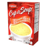 Lipton Cup-a-Soup Instant Soup For a Warm Cup of Soup Cream of Chicken Only 70 Calories Per Serving 2.4 Oz 4 Count (12 Pack)