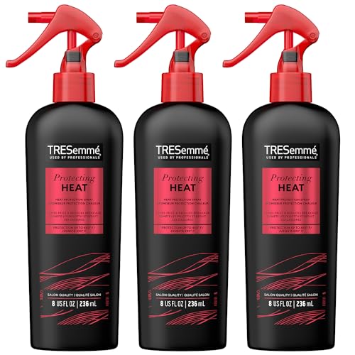 TRESemmé Heat Protection Spray for Hair, 3-Pack – Vitamin-Enriched Anti-Frizz Hair Products, 8 Oz Ea