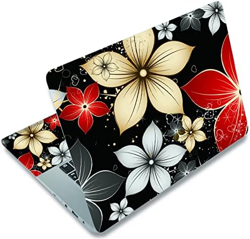 Laptop Notebook Skin Sticker Cover Decal Fits 12 13 13.3 14 15 15.4 15.6 inch Laptop Protector Notebook PC | Easy to Apply, Remove and Change Styles (Flowers)