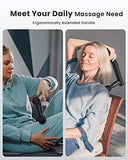 RENPHO Extend Massage Gun, FSA HSA Eligible Electric Handheld Massage Gun Deep Tissue, Portable Mini Massage Guns Type-C Charging, Percussion Massager for Neck and Back, Gifts for Women/Men Black