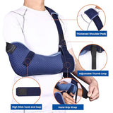 Willcom Arm Sling for Shoulder Injury with Waist Strap - Immobilizer Brace Support for Sleeping, Rotator Cuff Surgery (Comfort Version, Right, Small, 20-30.5 inch)