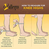 Allegro 15-20mmHg Essential 17 Sheer Support Open Toe Compression Sock - Comfortable, Open Toe, Knee High Support Stockings