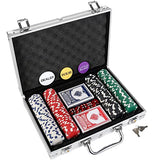 LUOBAO Poker Chips Set for Texas Holdem,Blackjack, Tournaments with Aluminum Case,2 Decks of Cards, Dealer, Small Blind, Big Blind Buttons and 5 Dice,11.5 Gram