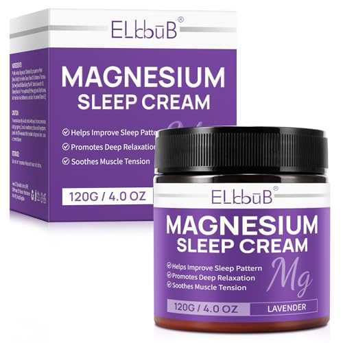 Magnesium Cream - Enriched with Almond Oil, Lavender, and Vitamin E for Deep Relaxation - Natural Magnesium Lotion for Skin Nourishment and Quick Absorption - Lavender