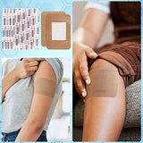 Large Bandages 3 x 4 Inch Wound Care Flexible Adhesive Bandages Latex Free Fabric Bandages for Care and Protect Wounds Large Size for First Aid Wound Care Assorted Bandages (60 Pcs)