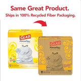 Glad Trash Bags, ForceFlex Tall Kitchen Drawstring Garbage Bags, 13 Gal, Gain Lemon Zest, 110 Ct, Pack May Vary