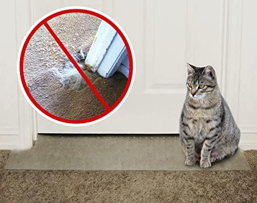 KittySmart Carpet Scratch Stopper-Stop Cats from Scratching Carpets at Doorways Instantly-PRECUT to Fit Your Door-Requires No Cutting or Modification-5 Year Warranty-Patented