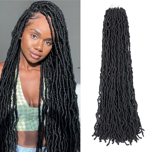 Faux Locs Crochet Hair Soft Locs 30 inch 6 Packs Long Pre Looped Crochet Locs Goddess Locs Crochet Hair For Black Women Braiding Hair Extensions (30 Inch (Pack of 6), 2#)