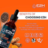 E2H Liquid Turmeric Curcumin for Better Absortion - Natural Joint Support - Turmeric Root Extract with Black Pepper Seed - Boost Your Health - Vegan - Non-GMO - 2 Fl Oz