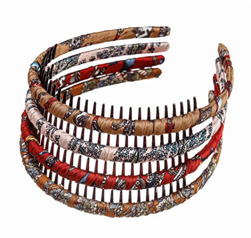 STHUAHE4PC Multicolor Protection Resin Teeth Comb Hair Hoop Hairband Headband Hair Accessories by Beauty hair (4-color)