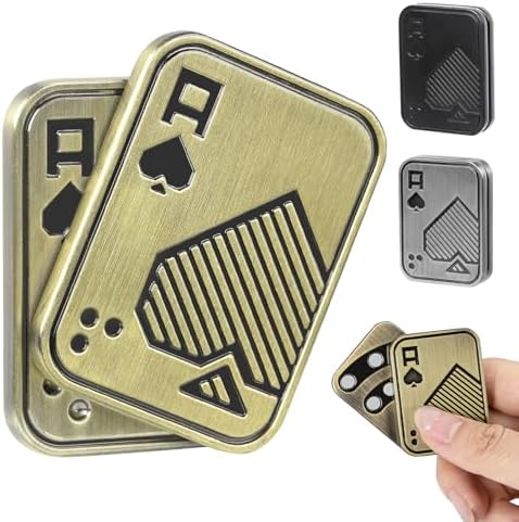 Fidget Toys Adults, Metal Magnetic Fidget Slider, EDC Poker Cards Fidget, Decompression Desk Toys to Relief Anxiety and Stress, Cool Gadgets with Click Sound, Gifts for Men Adults ADHD