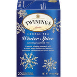 Twinings Holiday Variety Pack Tea Bags, Christmas Tea, Winter Spice, Gingerbread Joy, Peppermint Cheer, 20 Count (Pack of 4), Enjoy Hot or Iced