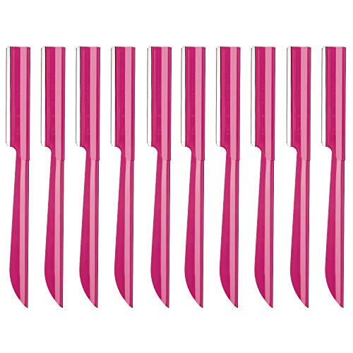 Eyebrow Razor, Eyebrow Razor Shaper for Men and Women, Grooming Shavers (red-10pcs)
